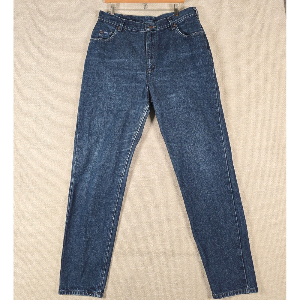 Lee Original Jeans‎ Womens 18L Blue Denim High Rise Tapered Leg Vintage 34x34